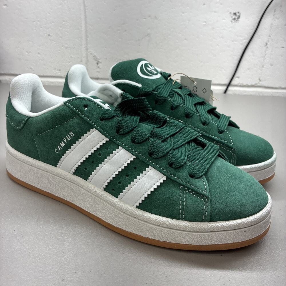 adidas Campus 00s J Dark Green White Kids Sneakers IH7492 New With Box Size 6